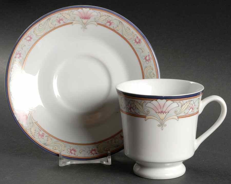 Elegance Footed Cup & Saucer Set by Princess House-1
