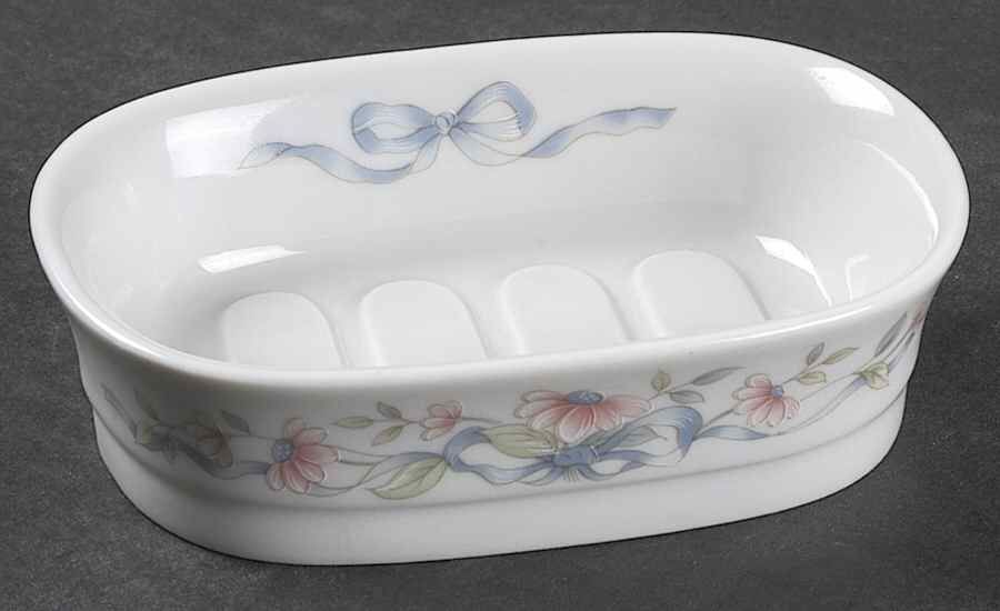 Princess Heritage Floral Ribbon Soap Dish by Princess House-1