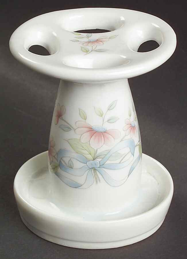 Princess Heritage Floral Ribbon Toothbrush Holder by Princess House-1