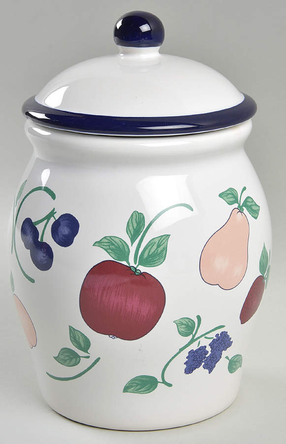 Orchard Medley Medium Canister & Lid with Seal Ring by Princess House-1