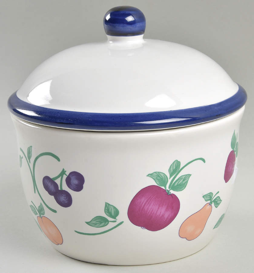 Orchard Medley Butter Tub & Lid by Princess House-1