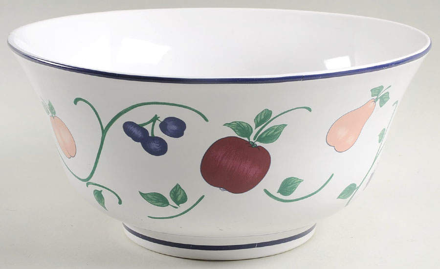 Orchard Medley 10" Large Salad Serving Bowl by Princess House-1