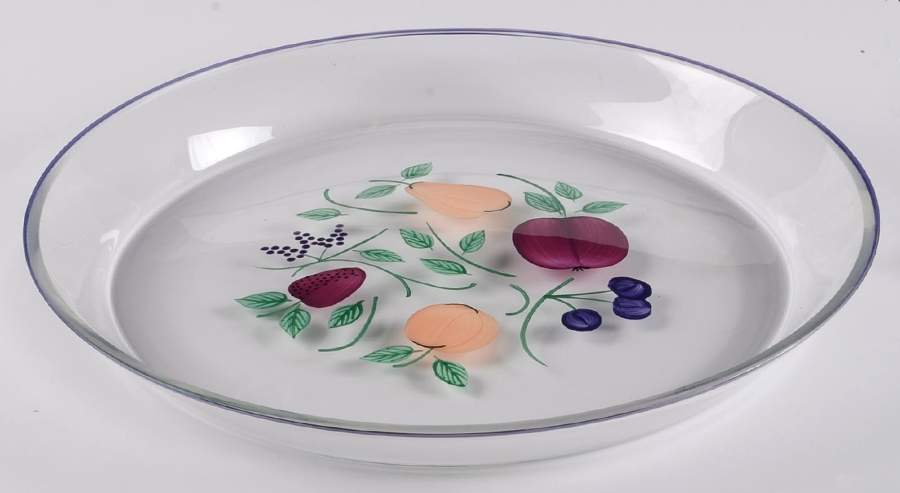 Orchard Medley Cake Plate No Glass Dome by Princess House-1