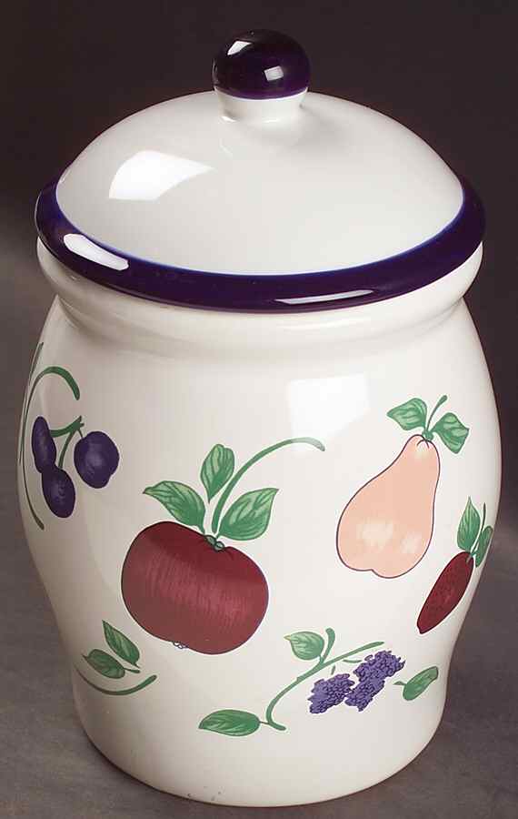 Orchard Medley Large Canister & Lid with Seal Ring by Princess House-1