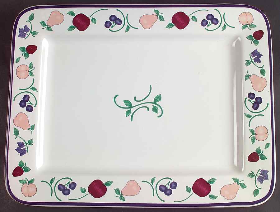 Orchard Medley 15" Rectangular Serving Platter by Princess House-1