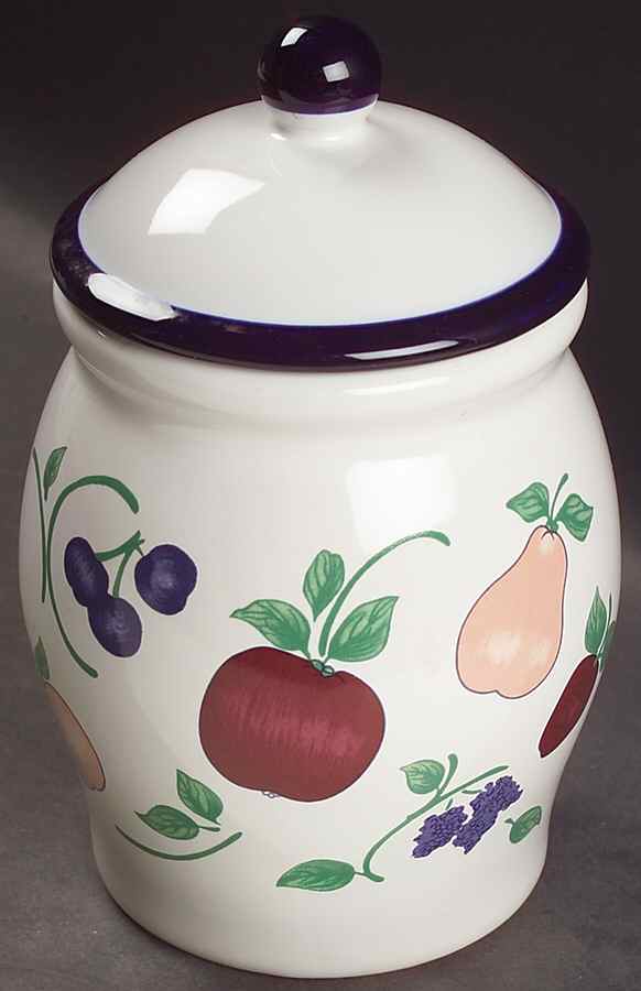 Orchard Medley Small Canister & Lid with Seal Ring by Princess House-1