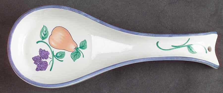 Orchard Medley Spoon Rest/Holder (Holds 1 Spoon) by Princess House-1