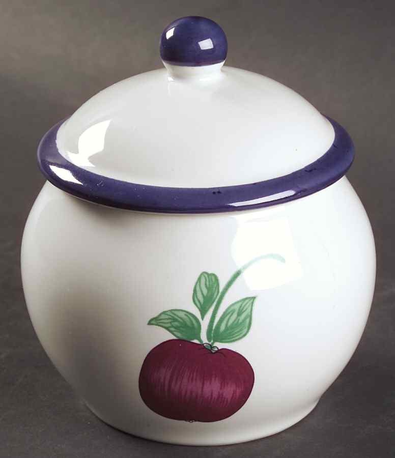 Orchard Medley Sugar Bowl & Lid by Princess House-1