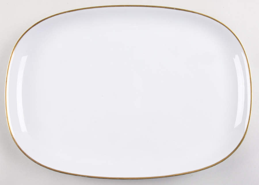 Princess Heritage (Gold Trim) 15" Oval Serving Platter by Princess House-1