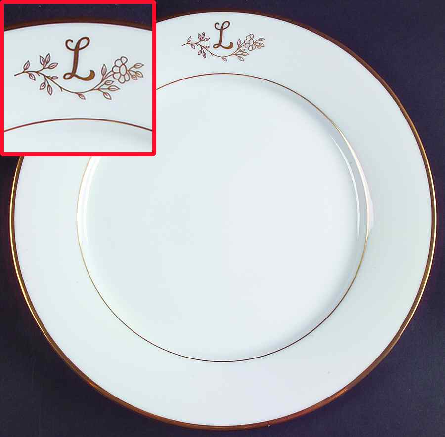 Princess Heritage (Gold Trim) Dinner Plate by Princess House-1