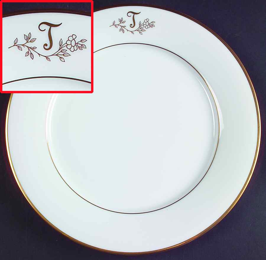 Princess Heritage (Gold Trim) Dinner Plate by Princess House-1