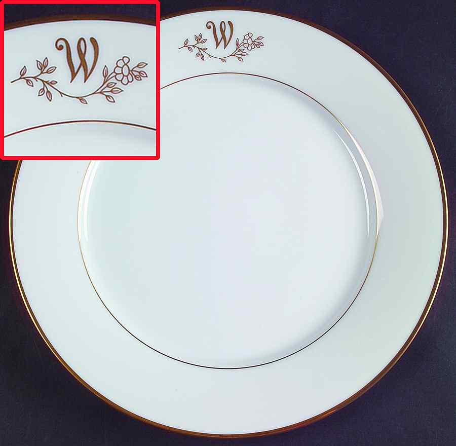 Princess Heritage (Gold Trim) Dinner Plate by Princess House-1