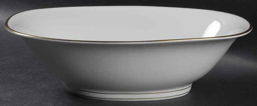 Princess Heritage (Gold Trim) 9" Oval Vegetable Bowl by Princess House-1