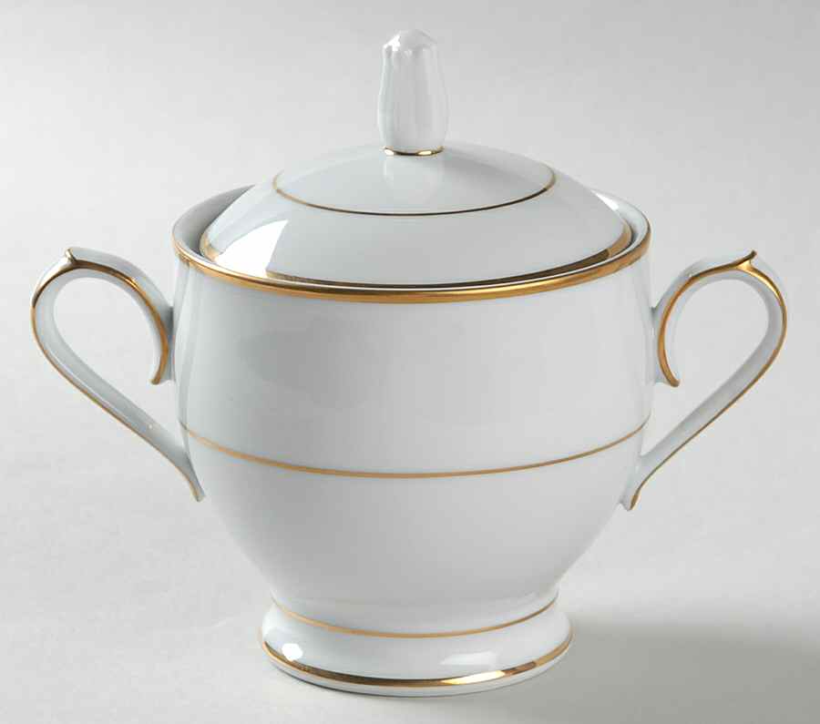 Princess Heritage (Gold Trim) Sugar Bowl & Lid by Princess House-1