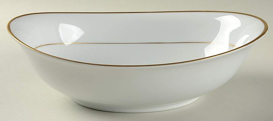 Princess Heritage (Gold Trim) 10" Oval Vegetable Bowl by Princess House-1