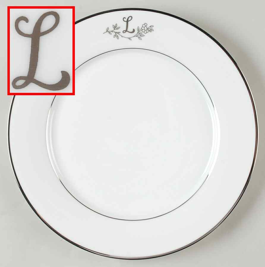 Princess Heritage (Platinum Trim) Dinner Plate by Princess House-1