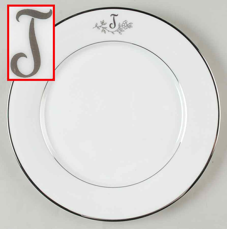 Princess Heritage (Platinum Trim) Dinner Plate by Princess House-1