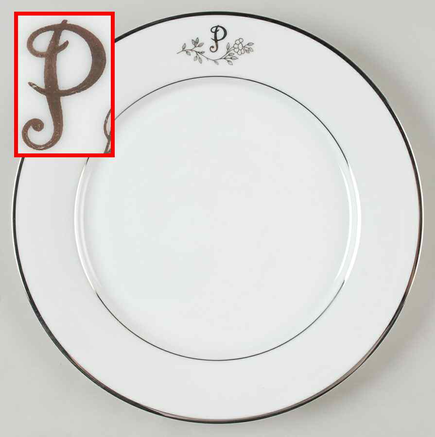 Princess Heritage (Platinum Trim) Dinner Plate by Princess House-1