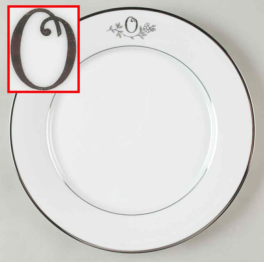 Princess Heritage (Platinum Trim) Dinner Plate by Princess House-1