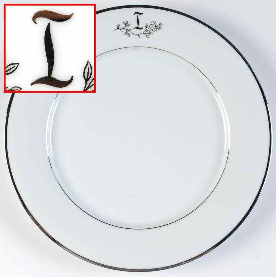 Princess Heritage (Platinum Trim) Dinner Plate by Princess House-1