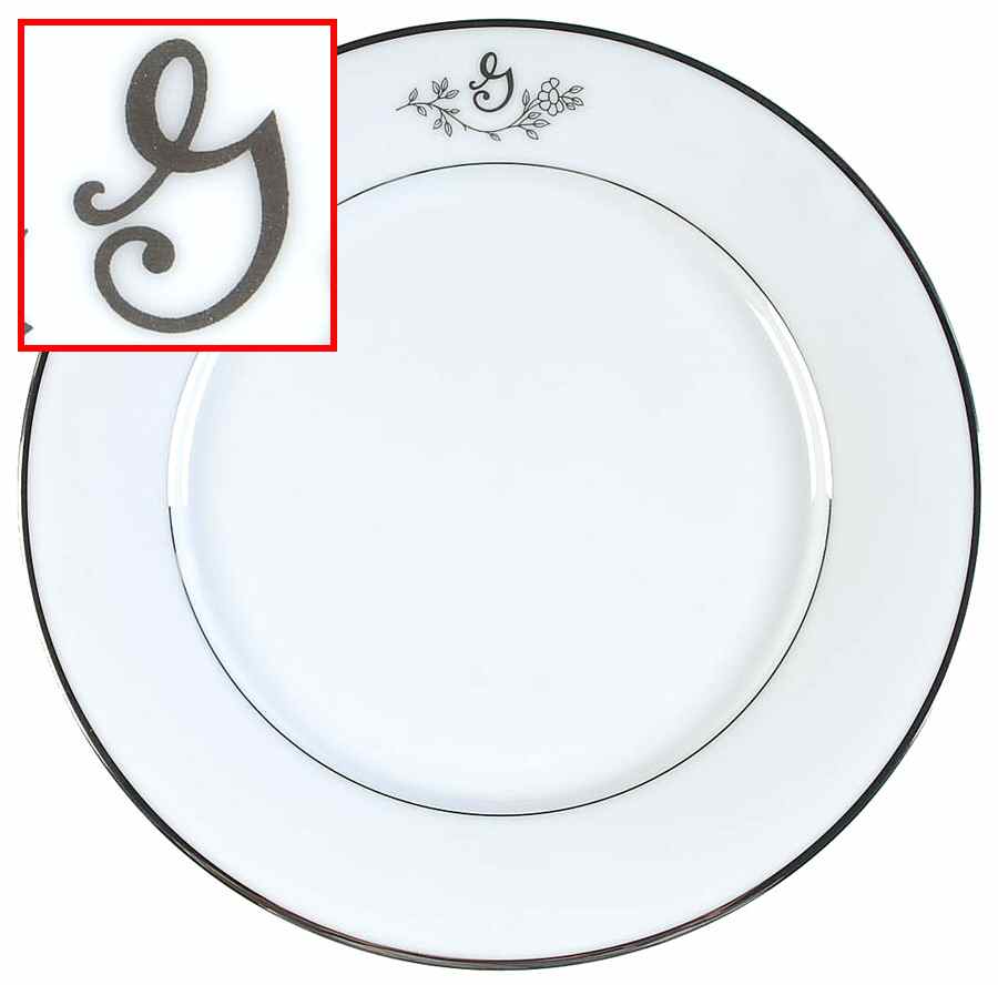 Princess Heritage (Platinum Trim) Dinner Plate by Princess House-1