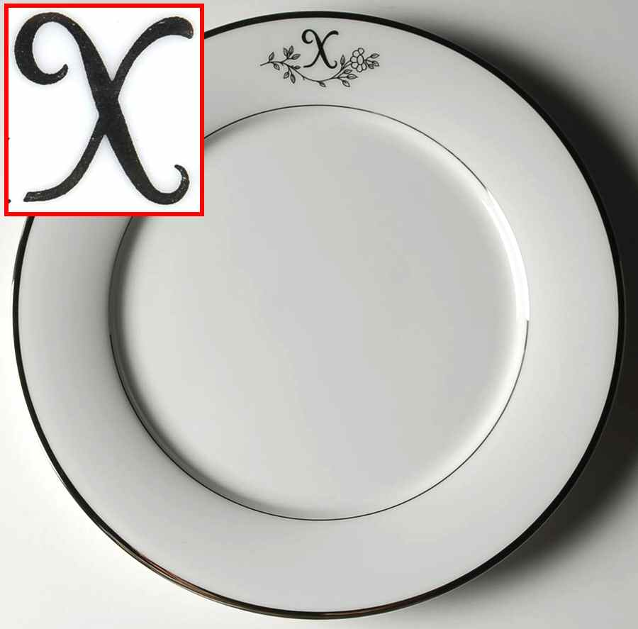Princess Heritage (Platinum Trim) Dinner Plate by Princess House-1