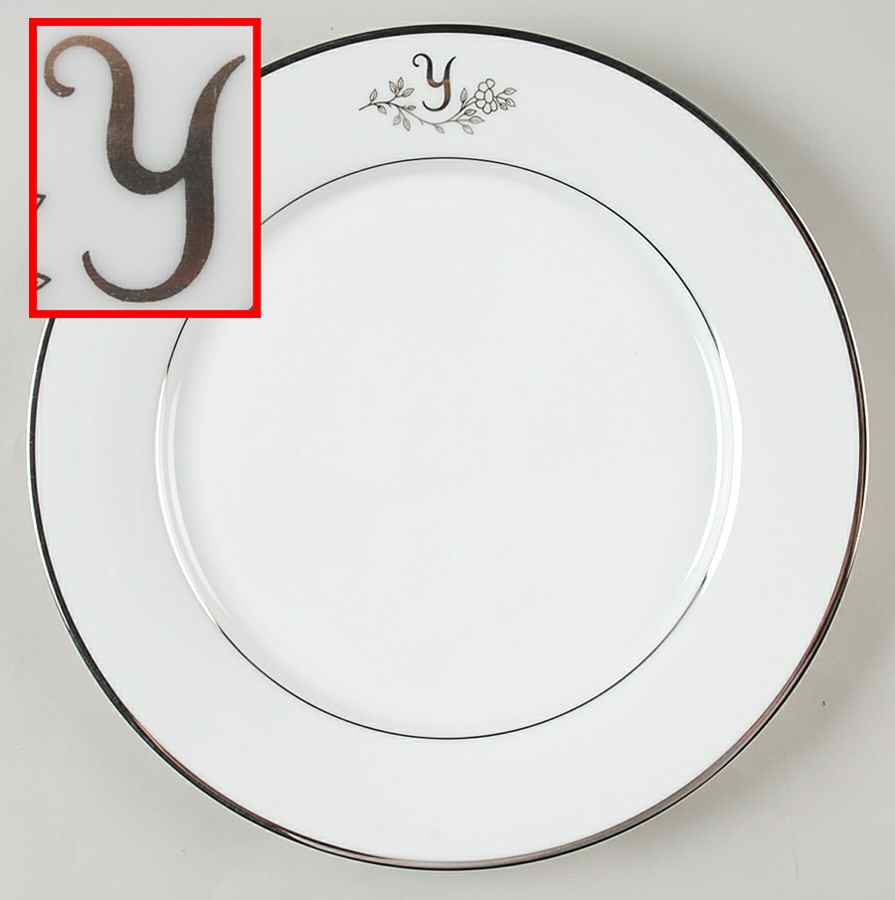 Princess Heritage (Platinum Trim) Dinner Plate by Princess House-1