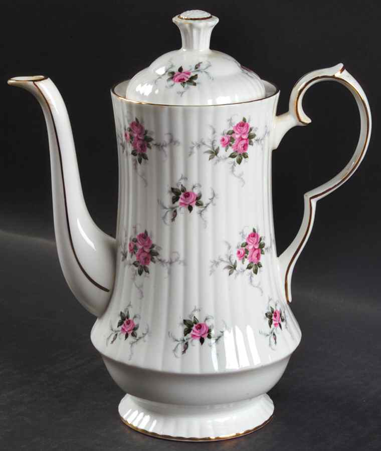 Windsor Rose Coffee Pot & Lid by Princess House-1