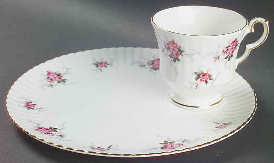 Windsor Rose Snack Plate & Cup Set by Princess House-1