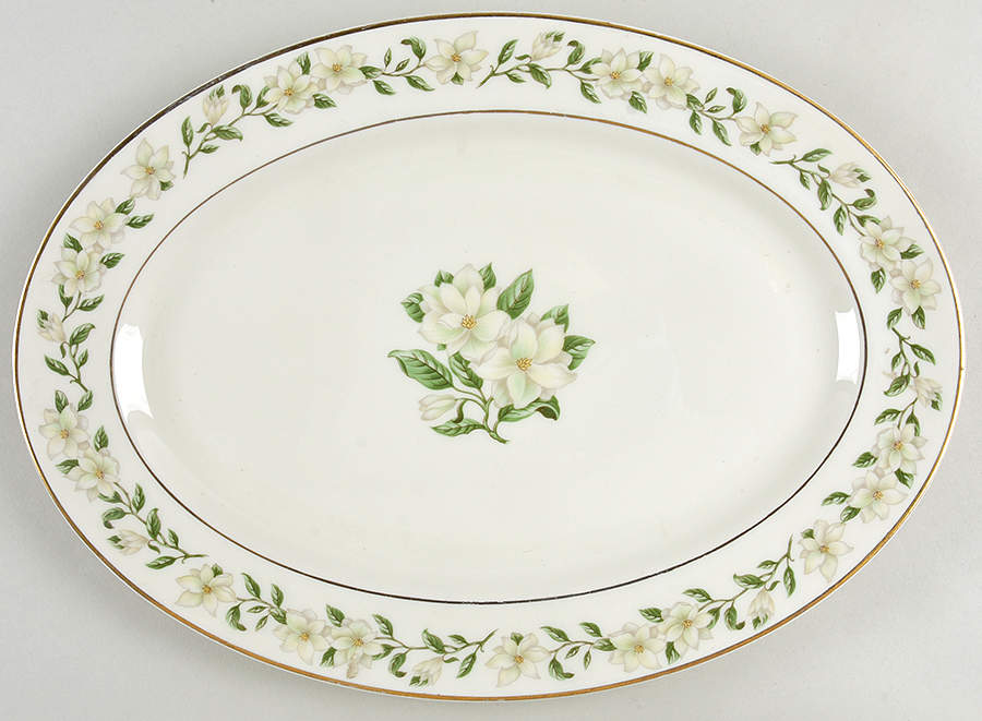 Bridal Wreath 13" Oval Serving Platter by Princess - Empcraft (USA)-1
