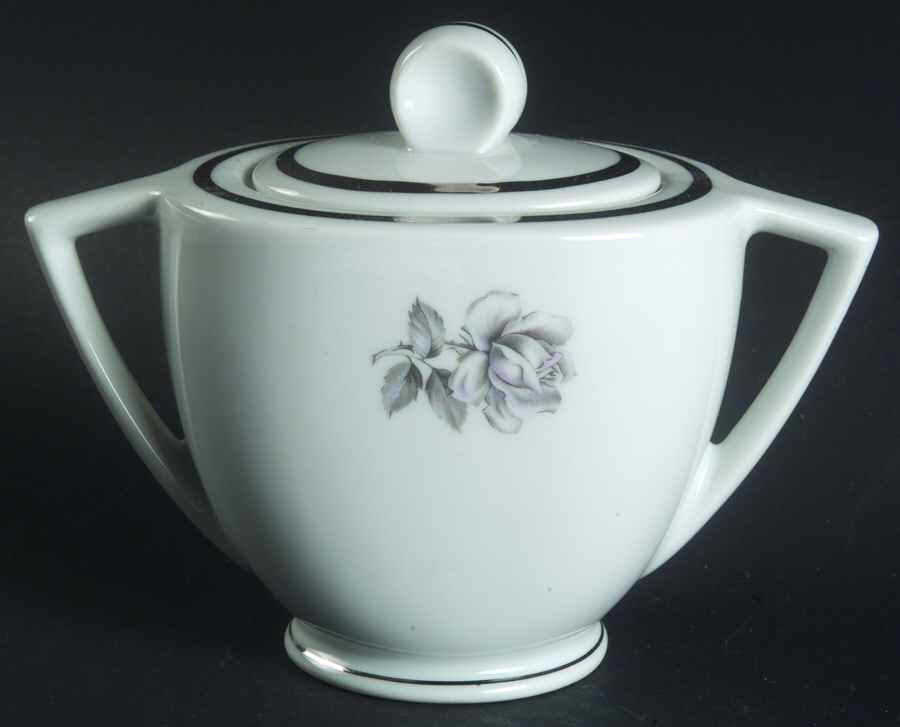Cameo Rose Sugar Bowl & Lid by Princess - Empcraft (USA)-1