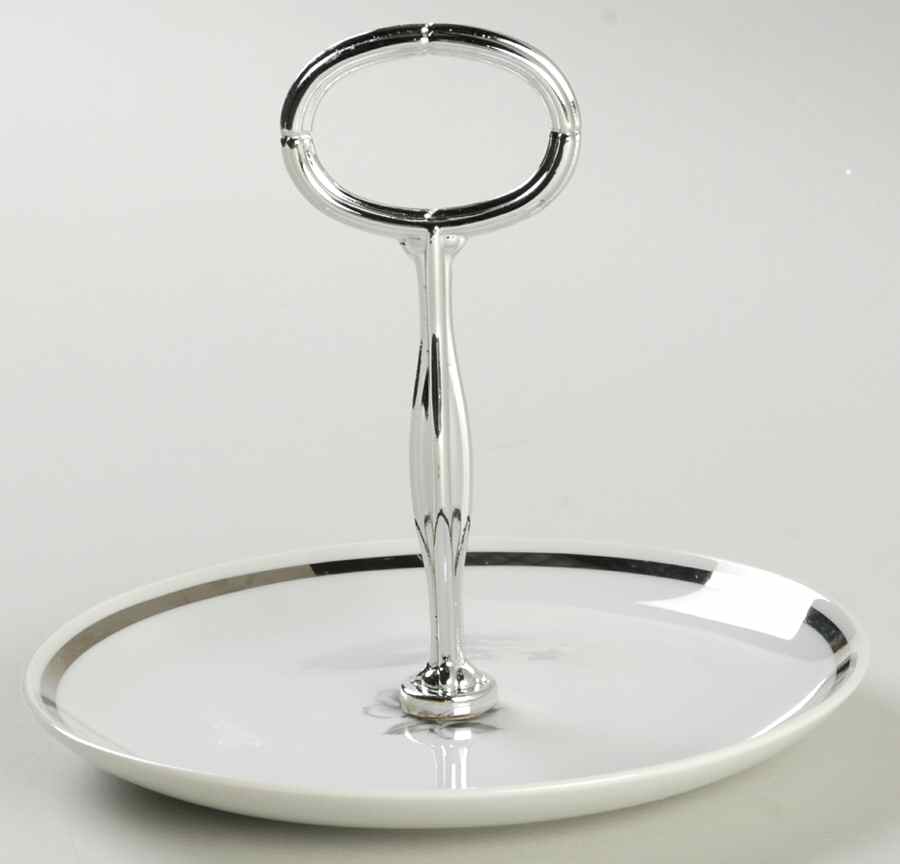 Cameo Rose Round Serving Plate with Handle (BBr) by Princess - Empcraft (USA)-1