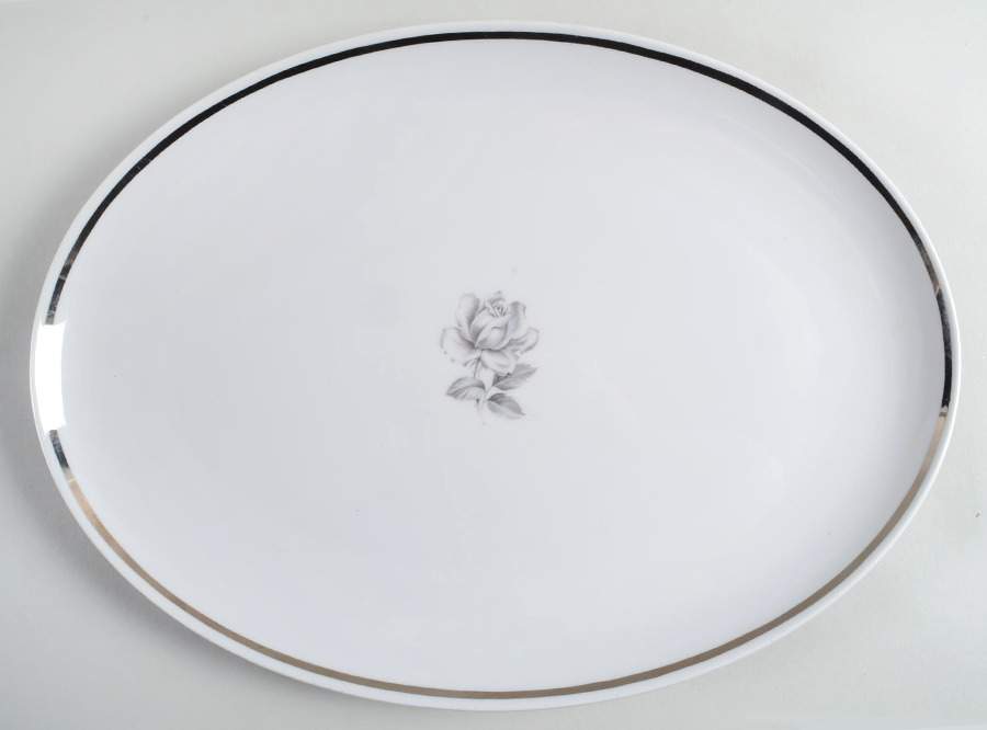 Cameo Rose 15" Oval Serving Platter by Princess - Empcraft (USA)-1