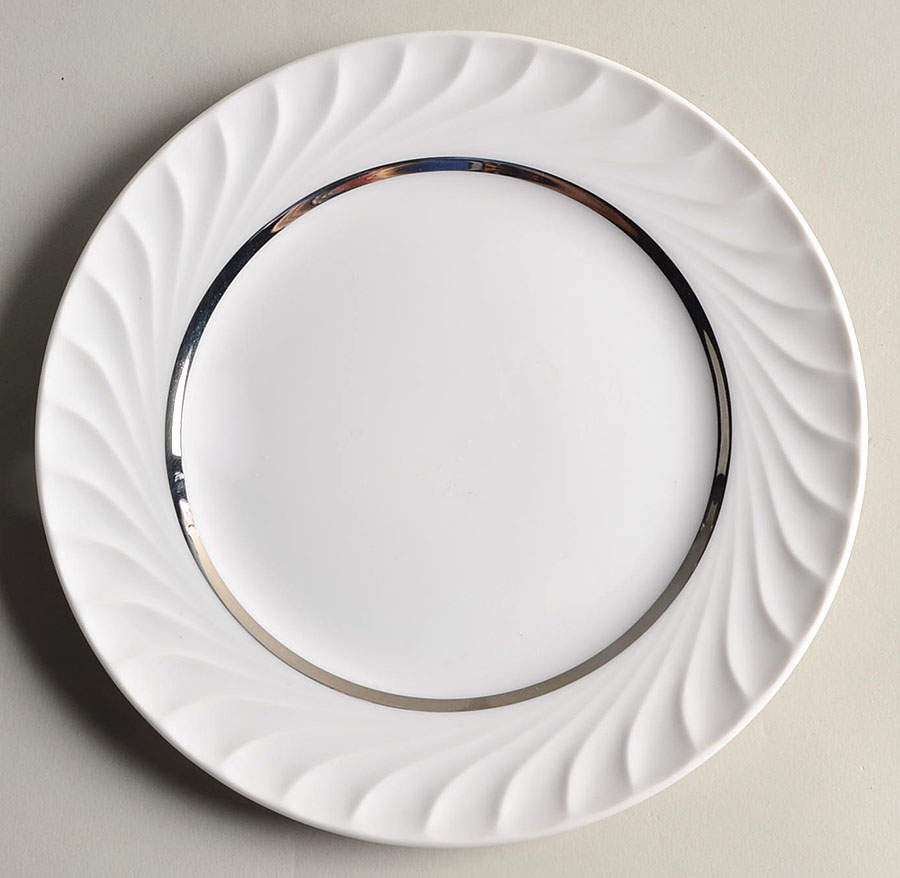Elegance (Platinum Inner Ring) Salad Plate by Princess - Empcraft (USA)-1