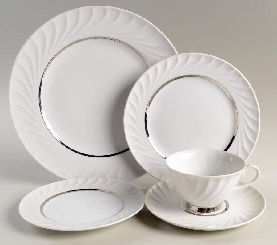 Elegance (Platinum Inner Ring) 5 Piece Place Setting by Princess - Empcraft (USA)-1