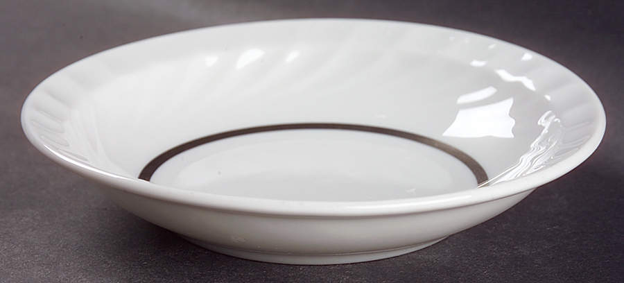 Elegance (Platinum Inner Ring) Rim Fruit/Dessert (Sauce) Bowl by Princess - Empcraft (USA)-1
