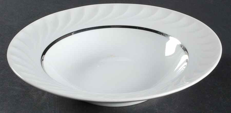 Elegance (Platinum Inner Ring) Rim Soup Bowl by Princess - Empcraft (USA)-1