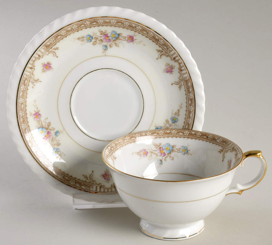 Glenthorne Footed Cup & Saucer Set by Princess - Empcraft (USA)-1