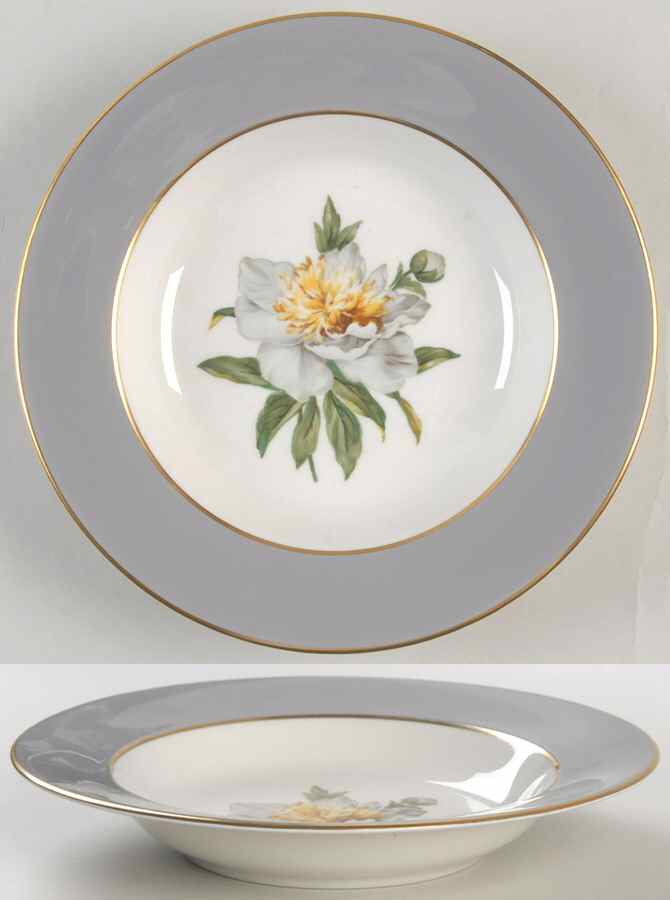 Golden Peony Rim Soup Bowl by Princess - Empcraft (USA)-1