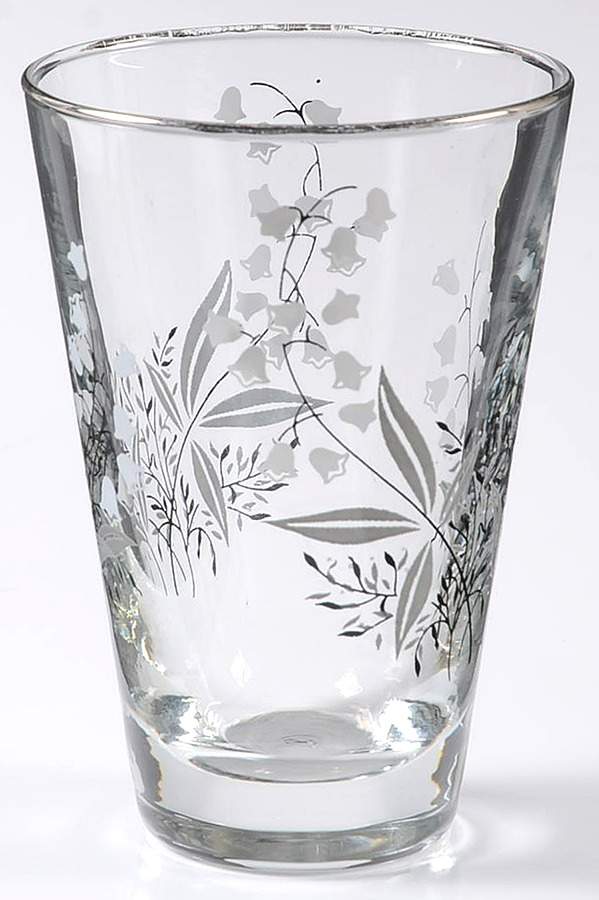Lady Empire (Platinum Trim) Glassware Flat Tumbler by Princess - Empcraft (USA)-1