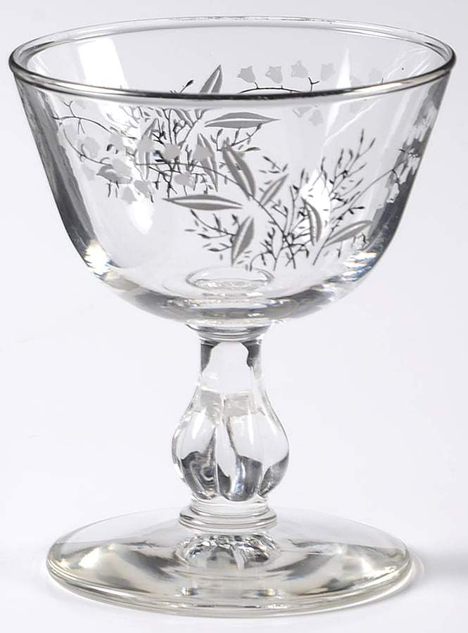 Lady Empire (Platinum Trim) Glassware Sherbet by Princess - Empcraft (USA)-1