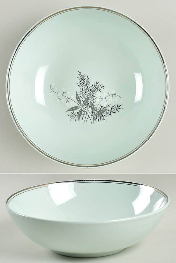 Lady Empire (Platinum Trim) 7" Round Vegetable Bowl by Princess - Empcraft (USA)-1