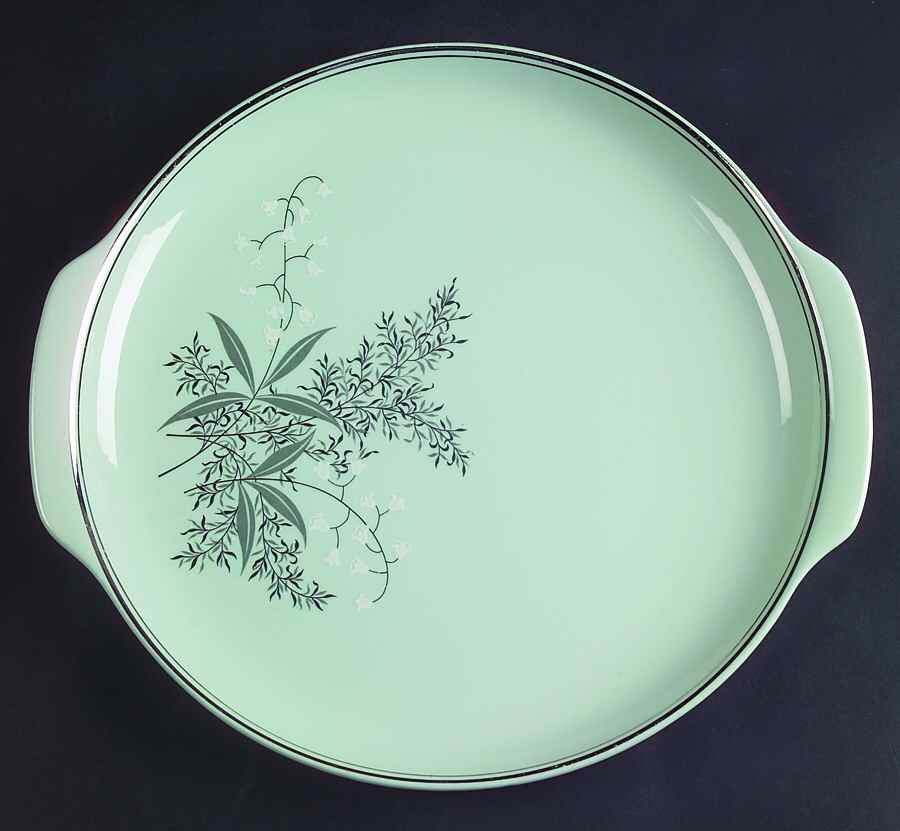 Lady Empire (Platinum Trim) Handled Cake Plate by Princess - Empcraft (USA)-1