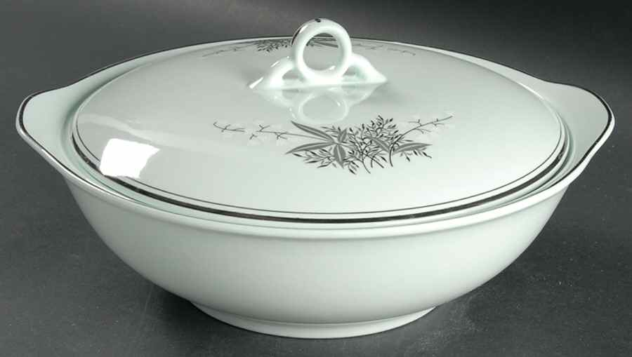 Lady Empire (Platinum Trim) Round Covered Vegetable by Princess - Empcraft (USA)-1