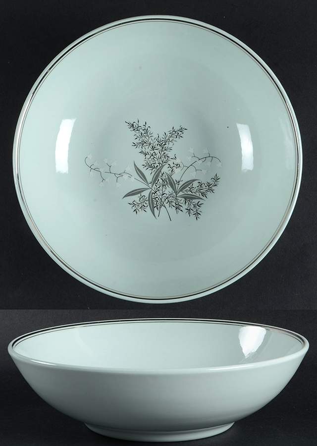 Lady Empire (Platinum Trim) 9" Round Vegetable Bowl by Princess - Empcraft (USA)-1