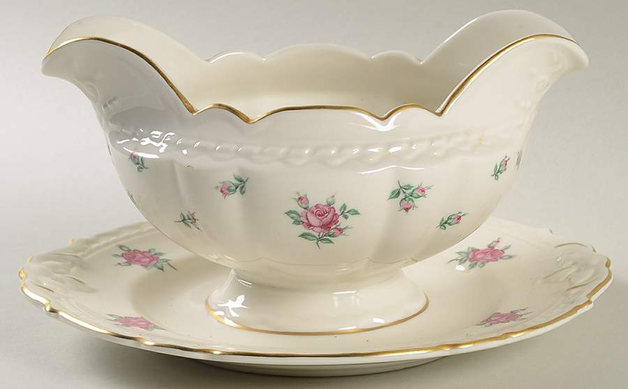 Corsage Gravy Boat with Attached Underplate by Princess - Empcraft (USA)-1