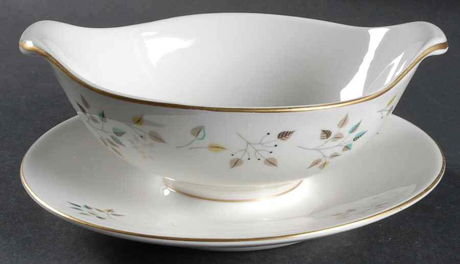Riviera Round Gravy Boat/Attached Underplate by Princess - Empcraft (USA)-1