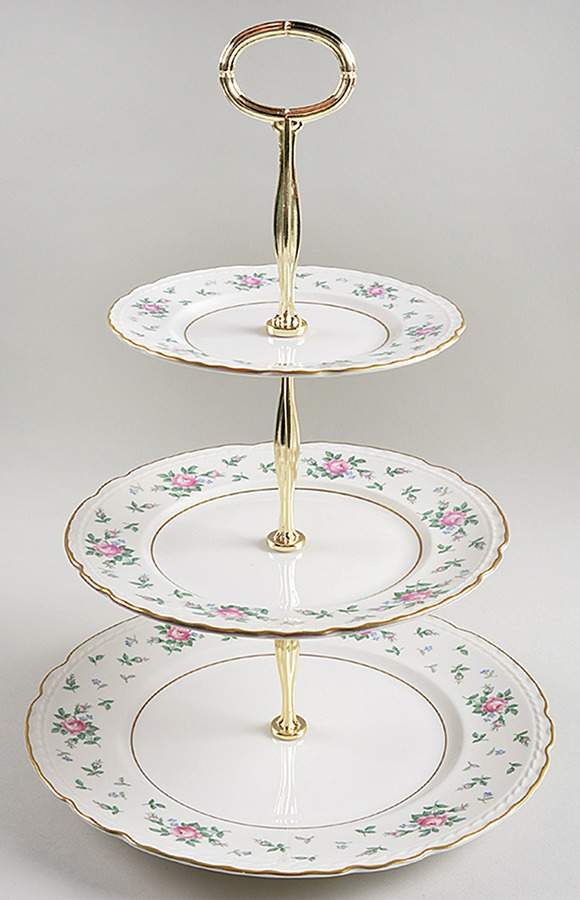 Sweet Briar 13 7/8"-14 1/4" 3-Tiered Serving Tray(DP,SP,BB) HC by Princess - Empcraft (USA)-1