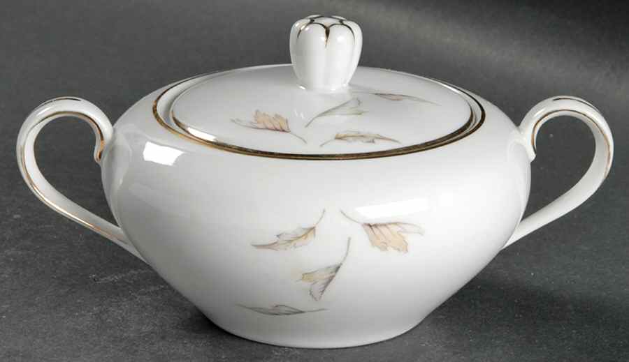 Autumn Leaves Sugar Bowl & Lid by Princess (Japan)-1