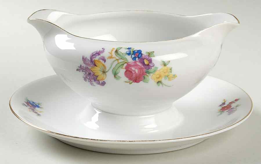 Chelsea (Japan) Gravy Boat with Attached Underplate by Princess (Japan)-1